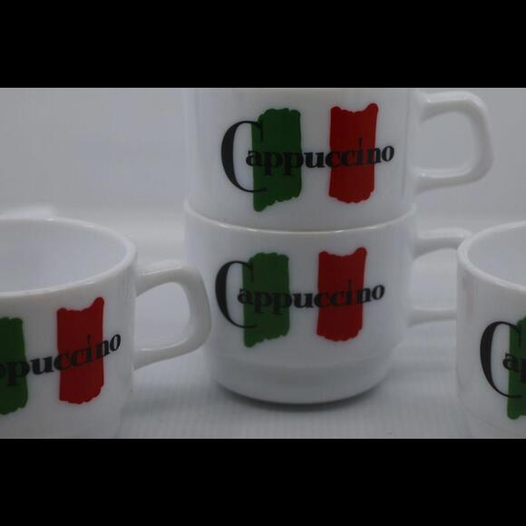 Lot of 4 Arcopal France Set of 4 Maxwell House Small Cappuccino Cups #1 - Picture 4 of 8